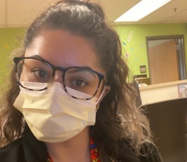 woman wearing mask