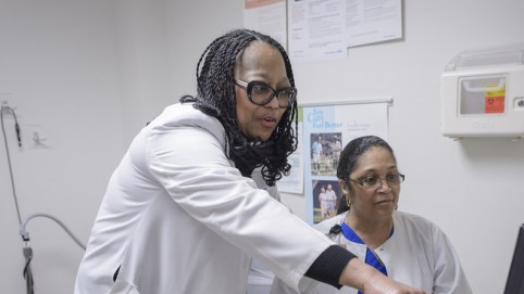 Dr. Juanita Fletcher Cone with Demetrice Franklin.
